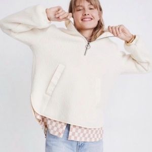Madewell Cream Polartec Fleece Pullover